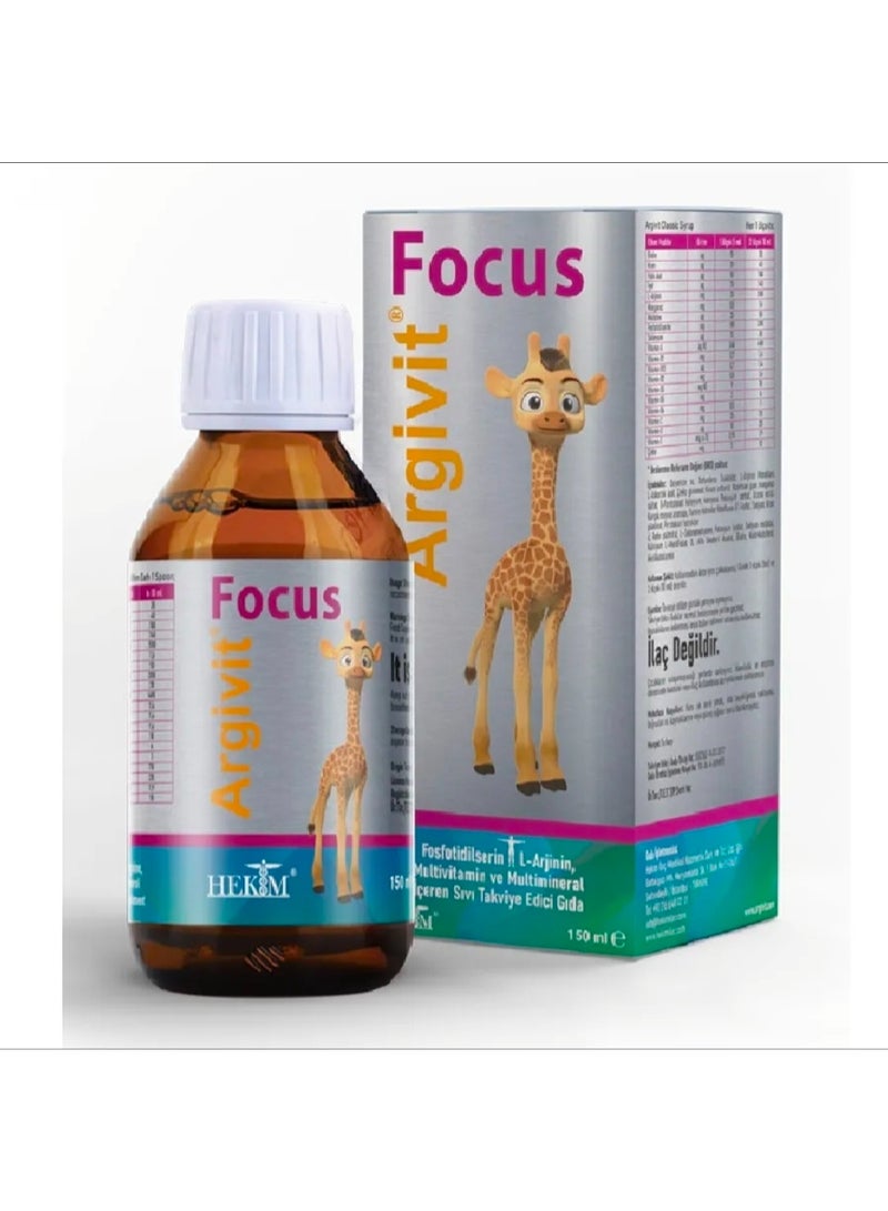 FOCUS ARGIVIT 150ME (LIQUID FOOD SUPPLEMENT CONTAINING PHOSPHOTIDYLSERINE LARGININE. MULTIVITAMIN ANDMULTIMINERAL